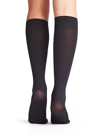 FALKE | Calcetines hasta la rodilla Seidenglatt 40 den powder | dunkelblau